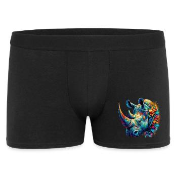 Nashorn - Männer Boxer Shorts - Schwarz - Vorne