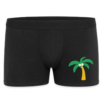 Palme - Männer Boxer Shorts - Schwarz - Vorne