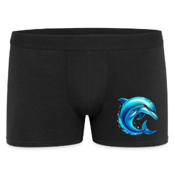 Delfin - Männer Boxer Shorts - Schwarz - Vorne