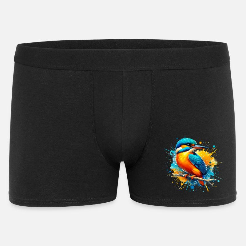 Eisvogel - Männer Boxer Shorts - Schwarz