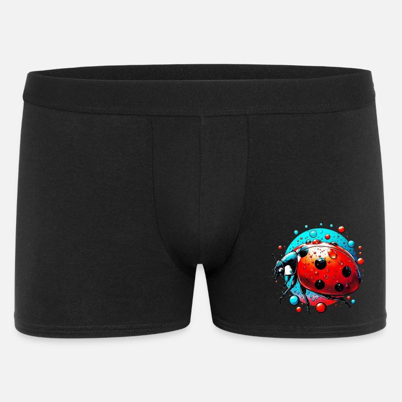 Marienkäfer - Männer Boxer Shorts - Schwarz