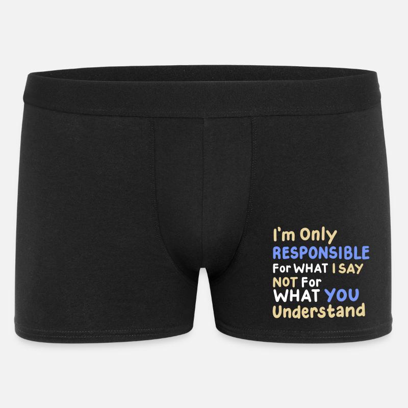 Sarkastischer Humor Sarkasmus - Männer Boxer Shorts - Schwarz