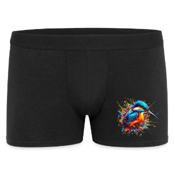 Eisvogel - Männer Boxer Shorts - Schwarz - Vorne