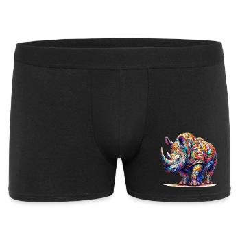 Nashorn - Männer Boxer Shorts - Schwarz - Vorne