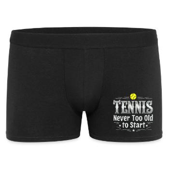 T-shirt de tennis jamais trop vieux pour commencer - Boxer Homme - noir - Devant