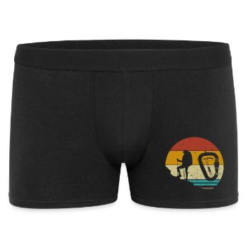 Bergsteiger Mountagnes Rocks - Männer Boxer Shorts - Schwarz - Vorne