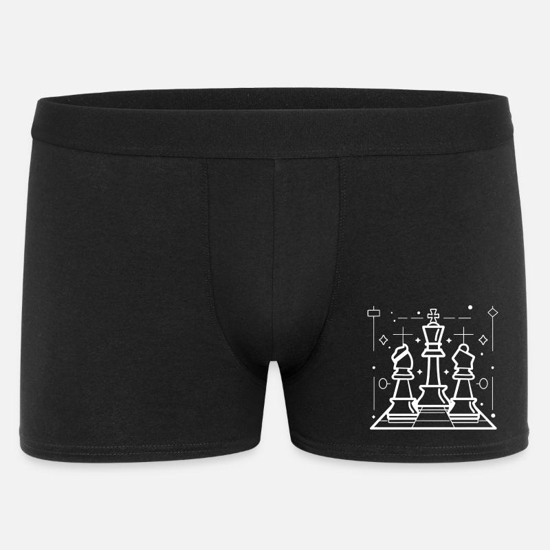 Chess Pieces Stroke Sketch - Men's Boxer Shorts - black