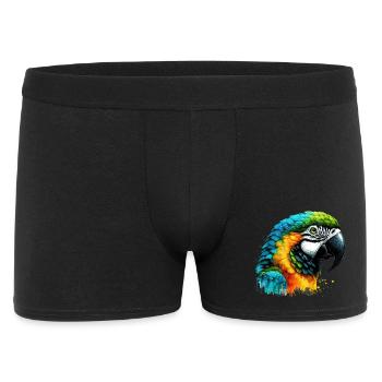 Papagei - Männer Boxer Shorts - Schwarz - Vorne