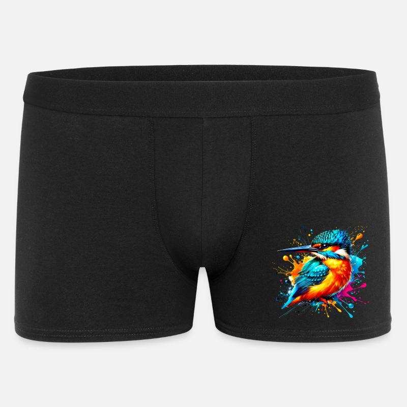 Eisvogel - Männer Boxer Shorts - Schwarz
