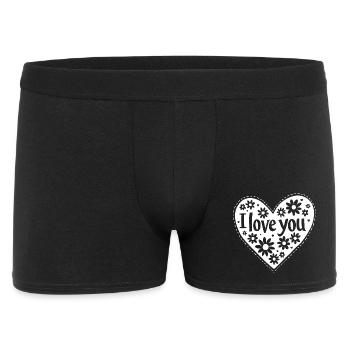 I Love You, White - Men's Boxer Shorts - black - Front