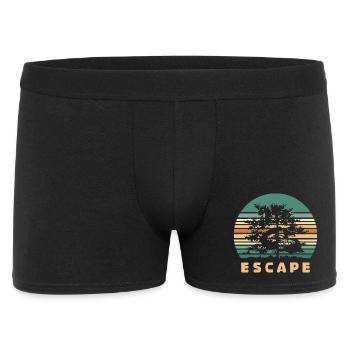 Escape Forest Design – Retro Nature Adventure Logo - Men's Boxer Shorts - black - Front