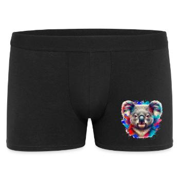 Koala - Männer Boxer Shorts - Schwarz - Vorne