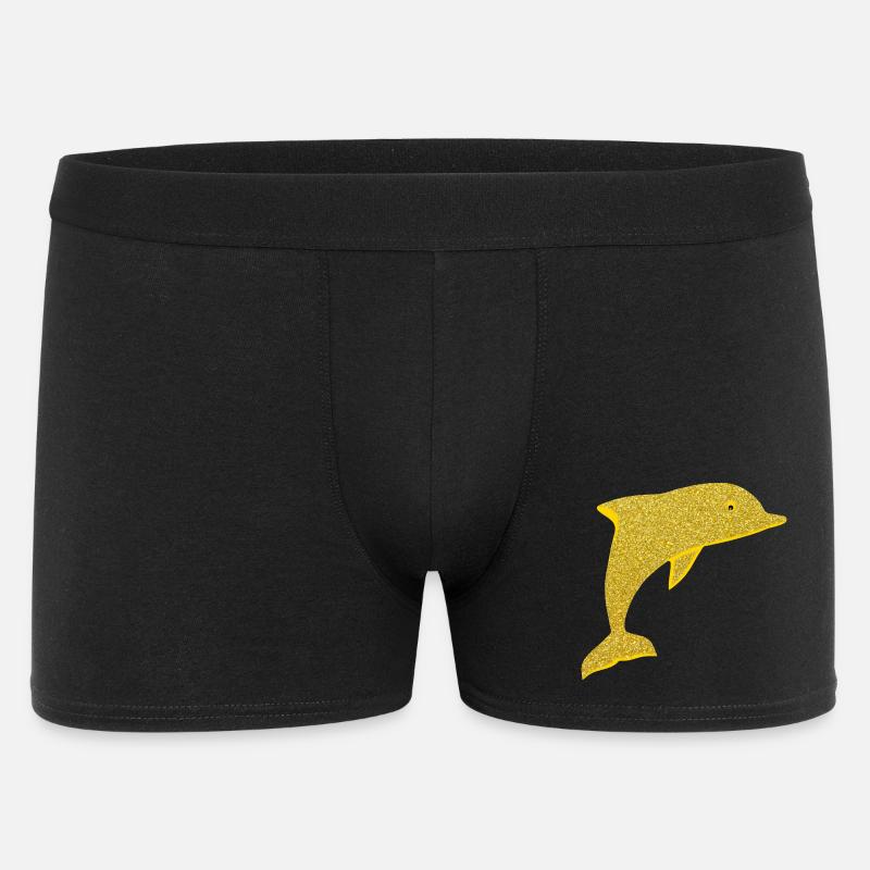 Niedlicher Delfin - Männer Boxer Shorts - Schwarz