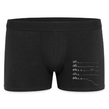 Radfahren Heartbeat Line - Männer Boxer Shorts - Schwarz - Vorne