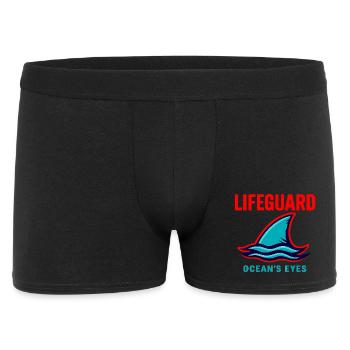 Chemise de sauveteur yeux de l’océan - Boxer Homme - noir - Devant