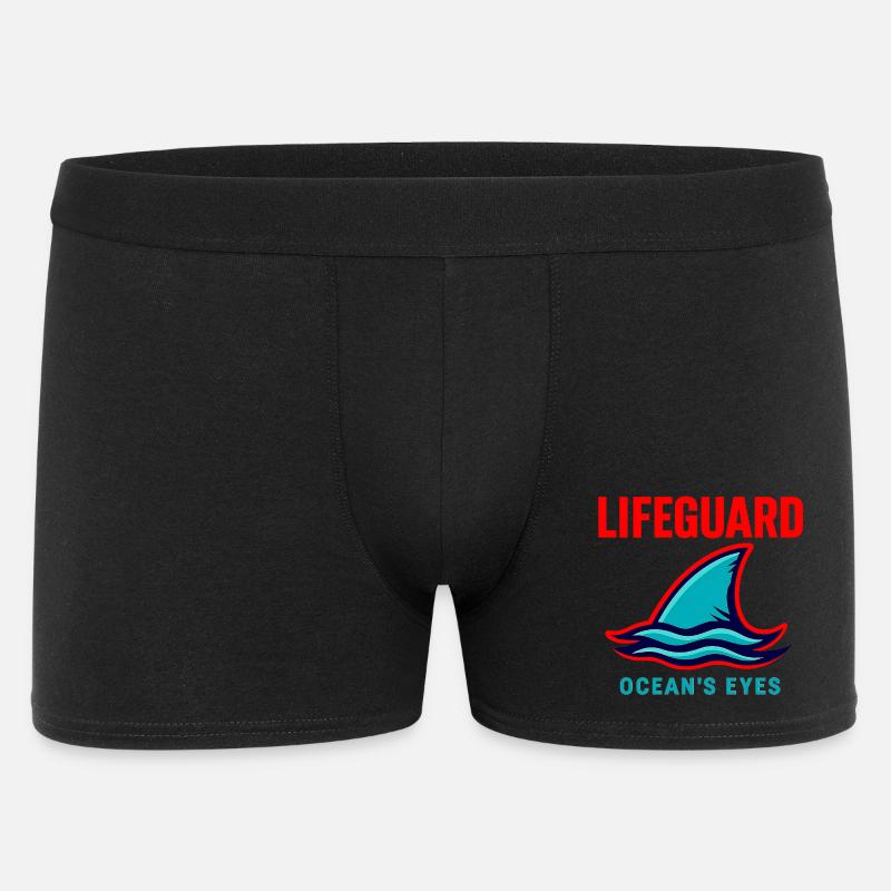 Rettungsschwimmer-Hemd Ocean Eyes - Männer Boxer Shorts - Schwarz