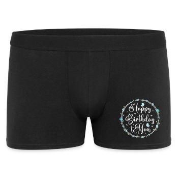 Joyeux anniversaire à vous - Alles Gute zum Geburtstag - Boxer Homme - noir - Devant