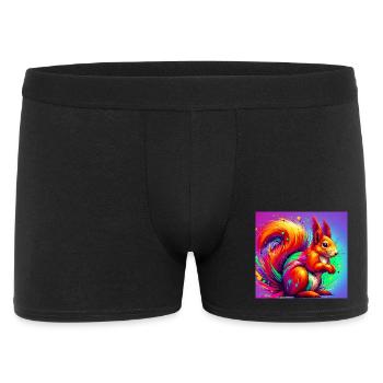 Eichhörnchen - Männer Boxer Shorts - Schwarz - Vorne