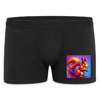 Eichhörnchen - Männer Boxer Shorts - Schwarz - Vorne