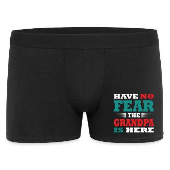 Have no Fear the Grandfather is here Outfit - Men's Boxer Shorts - black - Front