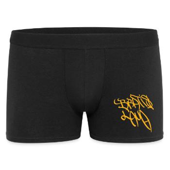 Bratislava Graffiti Tag - Männer Boxer Shorts - Schwarz - Vorne