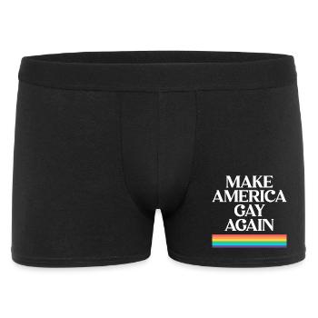 Make America Gay Again - Pride Design - Männer Boxer Shorts - Schwarz - Vorne