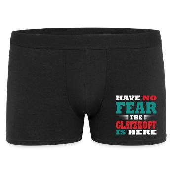 N’ayez pas peur, la tête chauve est là Tenue - Boxer Homme - noir - Devant