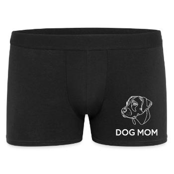 Dog Mom – Minimalist Dog Line Art Gift - Men's Boxer Shorts - black - Front