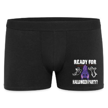 chauve-souris prête pour Halloween fête costumée disant - Boxer Homme - noir - Devant
