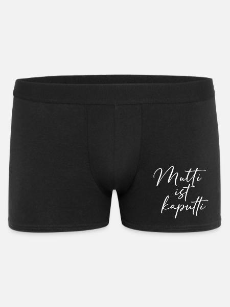 Mom is broken (white) / hand lettering design - Men's Boxer Shorts - black