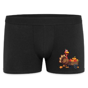 Thanksgiving Funny Thanksgiving Turkey - Men's Boxer Shorts - black - Front