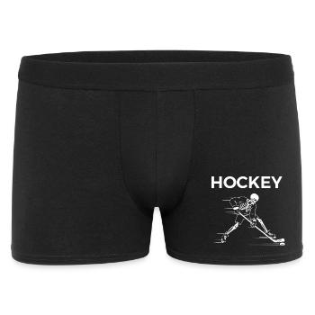 Skeleton plays Hockey  - Men's Boxer Shorts - black - Front