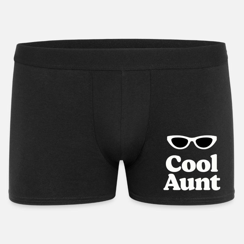 Cool Aunt Eyeglass-Logo - Männer Boxer Shorts - Schwarz