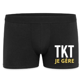TKT Ich manage Geschenk Lustiger Mann Humoristische Frau - Männer Boxer Shorts - Schwarz - Vorne