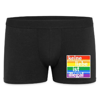 Keine Liebe ist illegal - Männer Boxer Shorts - Schwarz - Vorne