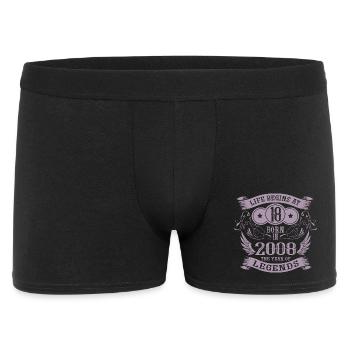 18 Birthday Life Vintage 2008 Angel Legends - Men's Boxer Shorts - black - Front