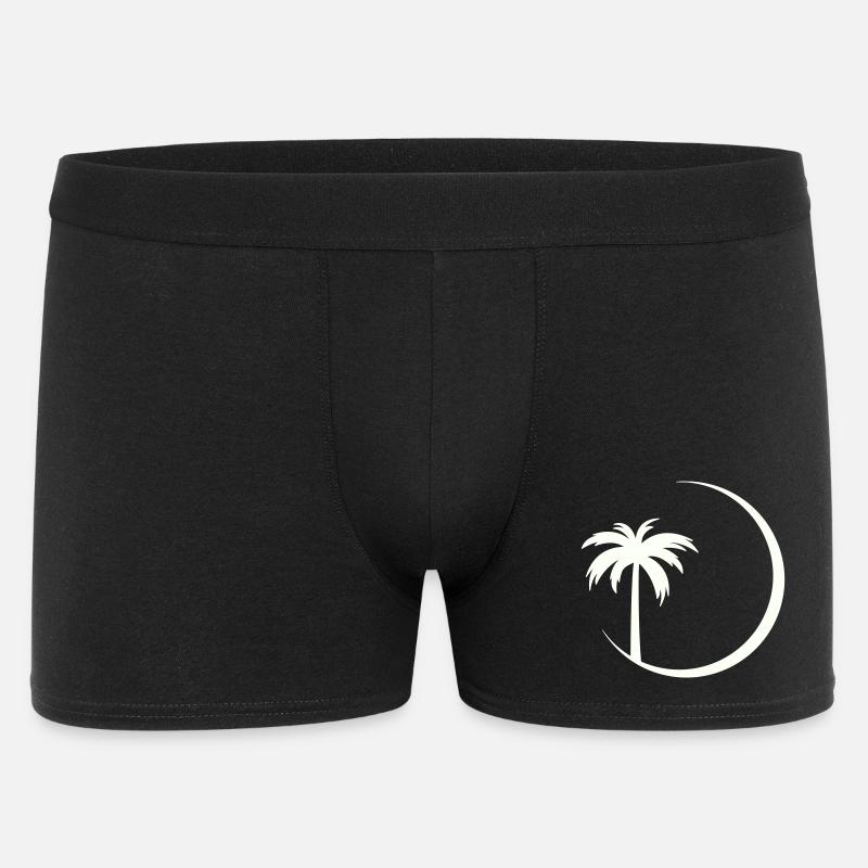 Palm Circle Silhouette - Men's Boxer Shorts - black