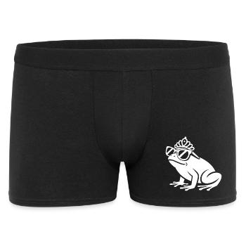 Frog with crown and sunglasses - Men's Boxer Shorts - black - Front