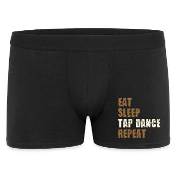 Eat Sleep Tap Dance Repeat - Männer Boxer Shorts - Schwarz - Vorne