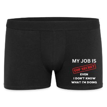 Job secret : Je ne sais pas ce que je fais - Boxer Homme - noir - Devant