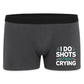 Pediatric Nurse I Do Shots Without Crying Peds RN - Männer Boxer Shorts - Anthrazit - Vorne