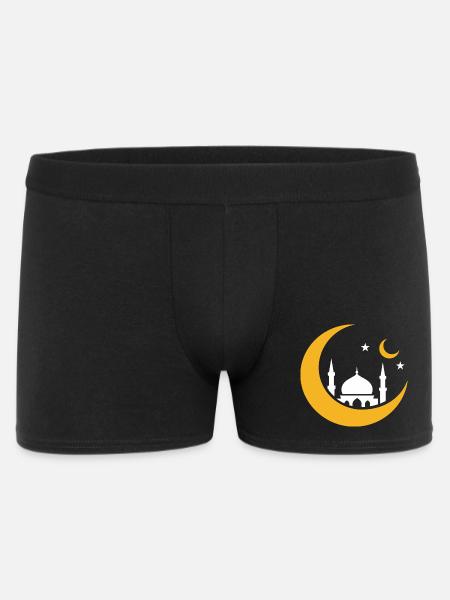 Islam Crescent Moon Mosque Silhouette - Men's Boxer Shorts - black