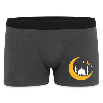 Islam Crescent Moon Mosque Silhouette - Men's Boxer Shorts - charcoal grey - Front