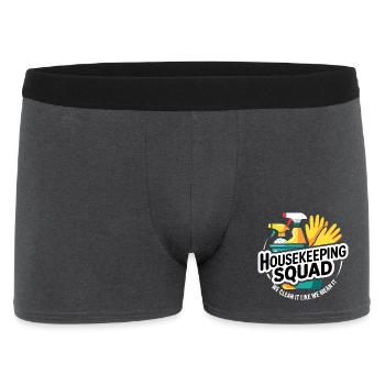 Lustiges Putzen Design - Männer Boxer Shorts - Anthrazit - Vorne