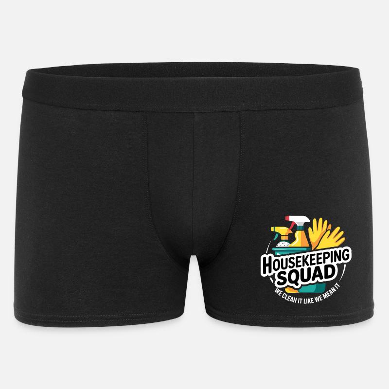 Lustiges Putzen Design - Männer Boxer Shorts - Schwarz