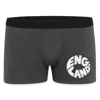 Engand Round Logo Printing Design - Men's Boxer Shorts - charcoal grey - Front