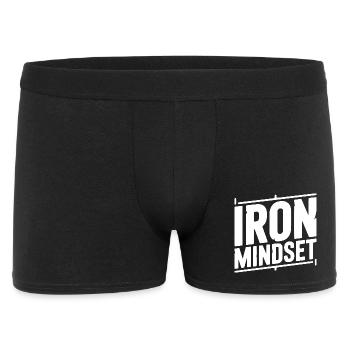 Eiserne Denkweise - Männer Boxer Shorts - Schwarz - Vorne