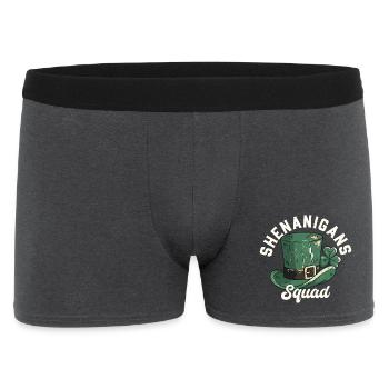 Shenanigans Squad Leprechaun Hat - Men's Boxer Shorts - charcoal grey - Front