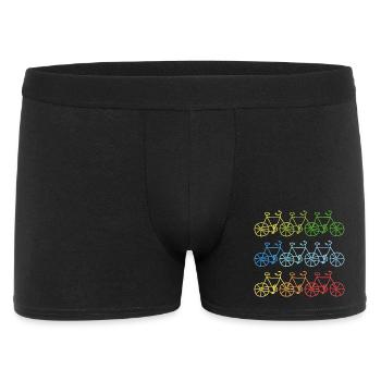 Bunte Fahrräder Fahrrad Geschenk - Männer Boxer Shorts - Schwarz - Vorne