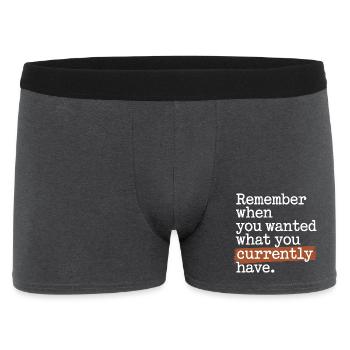 Remember When You Wanted Gratitude Mindfulness - Men's Boxer Shorts - charcoal grey - Front